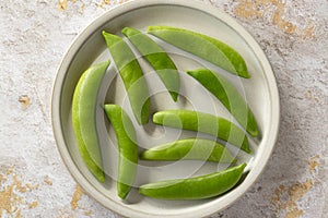 Snap Pea Pods on a Plate