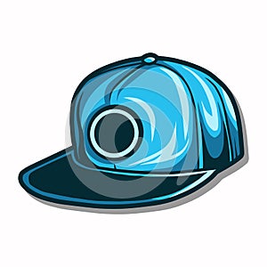 Snapback hat vector illustration isolated on white background