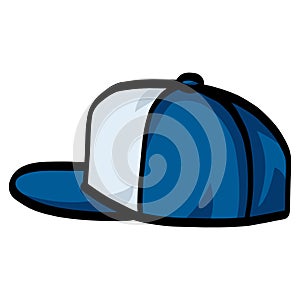 Snapback Trucker Hat Baseball Cap Illustration Vector Icon