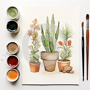 Snapdragon Watercolor Illustration With Rustic Southwest Vibe