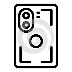 Snapshot digital device icon outline vector. Capturing images gadget