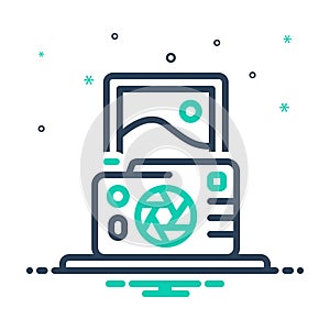 Mix icon for Snapshot, photo and print