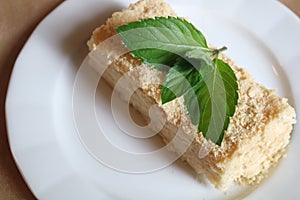 Snapshot of tasty cake decoreted with mint