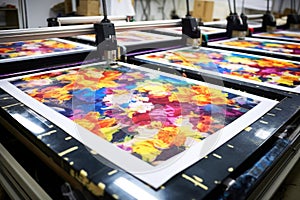 snapshots of digital screens used for fabric pattern printing photo