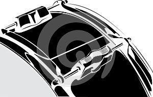 Snare drum black-white version