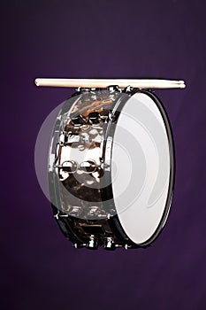 Snare Drum Copper Isolated on Purple