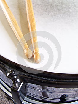 Snare Drum and Drumsticks