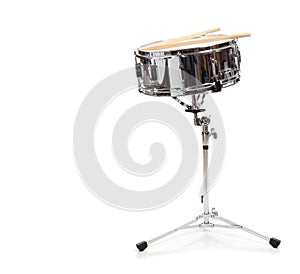 A snare drum on a white background photo