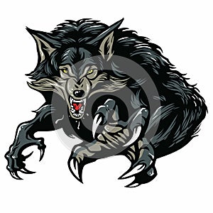 Snarling Scary Werewolf photo