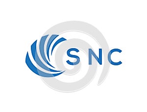 SNC letter logo design on white background. SNC creative circle letter logo