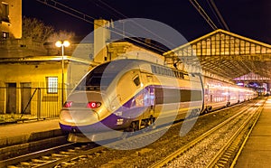 SNCF TGV Duplex train on Beziers station