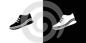 Sneaker shoe icon Isolated flat vector in outline