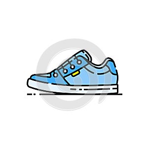 Sneaker shoes line icon