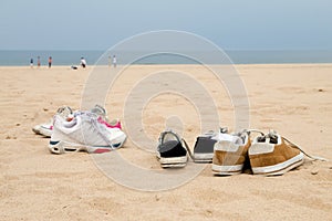 Sneakers on the Beach