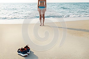 Sneakers on the beach