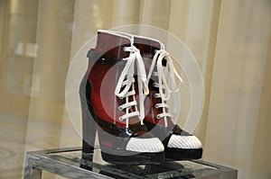 Sneakers with high heels