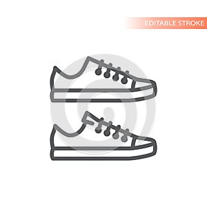 Sneakers line vector icon