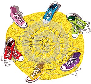 Sneakers Maze Game