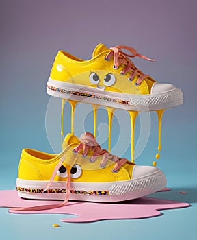 Sneakers with Personality Dripping Paint