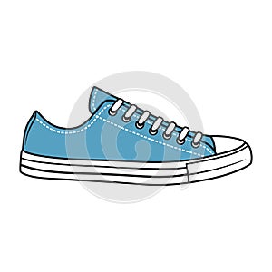 Sneakers shoes vector illustration with color