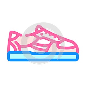 sneakers streetwear cloth fashion color icon vector illustration