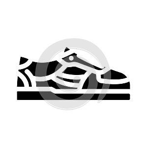 sneakers streetwear cloth fashion glyph icon vector illustration