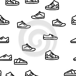 Sneakers Vector Seamless Pattern