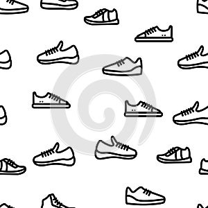 Sneakers Vector Seamless Pattern