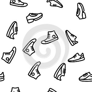Sneakers Vector Seamless Pattern
