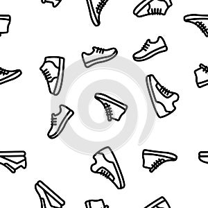 Sneakers Vector Seamless Pattern