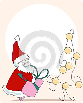 Sneaky santa. greeting card