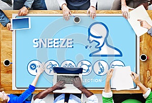 Sneeze Allergy Disorder Sickness Healthcare Concept