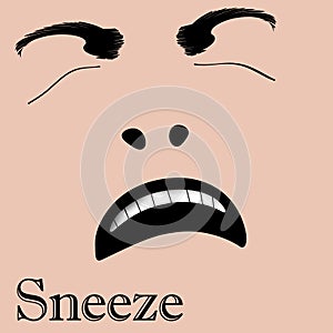Sneeze face