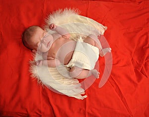 Sneezing baby angel photo