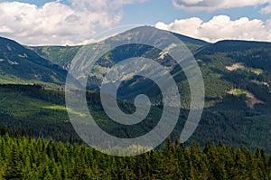 Snezka, the highest peak in Czech Republic