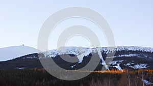 Snezka and Kopa Mountains in the Krkonose mountains (Giant Mountains