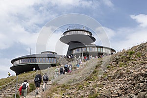 Sniezka is a mountain on the border between the Czech Republic and Poland