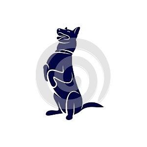 Sniffer Dog Logo Design Vector. Silhouette of Sniffer Dog. Vector illustration