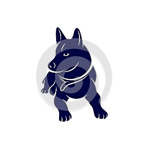 Sniffer Dog Logo Design Vector. Silhouette of Sniffer Dog. Vector illustration