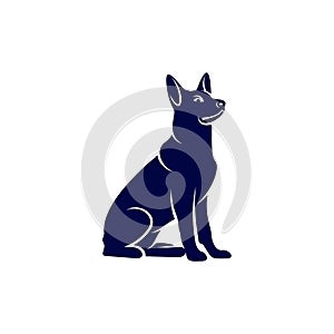 Sniffer Dog Logo Design Vector. Silhouette of Sniffer Dog. Vector illustration