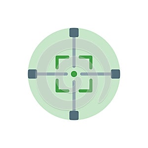 Sniper crosshair icon in flat style. vector illustration for graphic design