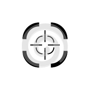 Sniper crosshairs bold icon.