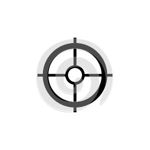 Sniper crosshairs bold icon.