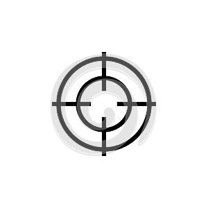 Sniper crosshairs icon. Target aim cross. Rifle scope rear sight photo