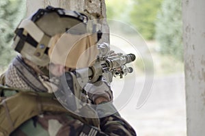Sniper multicam m4 scope sniper