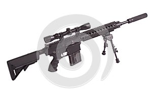 Sniper rifle with bipod photo
