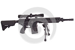 Sniper rifle with bipod