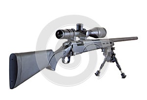 Sniper rifle isolated on white