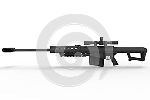 Sniper Rifle Side View photo