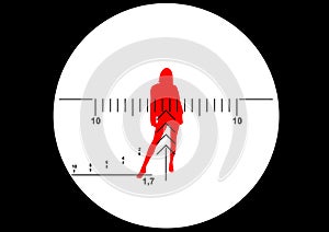 Sniper rifle sight illustration